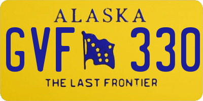 AK license plate GVF330