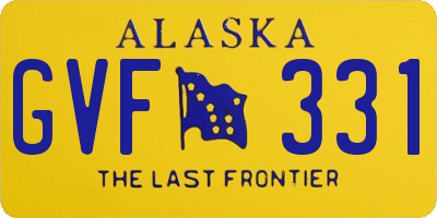 AK license plate GVF331