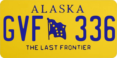 AK license plate GVF336