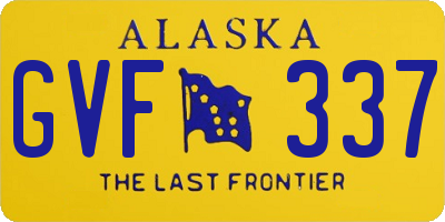 AK license plate GVF337