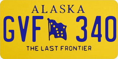 AK license plate GVF340