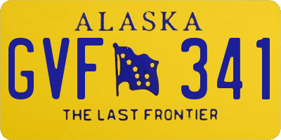 AK license plate GVF341