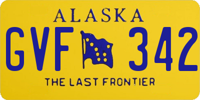 AK license plate GVF342