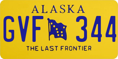 AK license plate GVF344