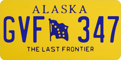 AK license plate GVF347