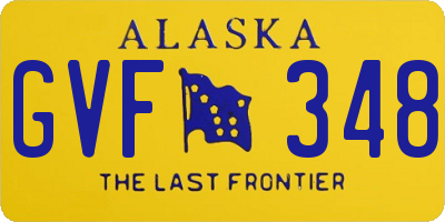 AK license plate GVF348