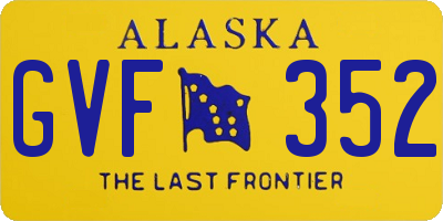 AK license plate GVF352