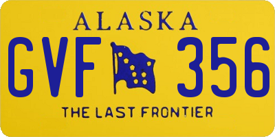 AK license plate GVF356