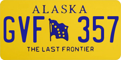 AK license plate GVF357