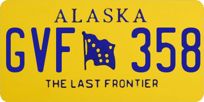 AK license plate GVF358