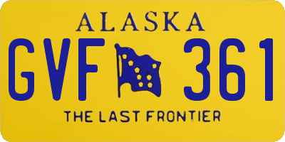 AK license plate GVF361