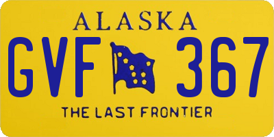 AK license plate GVF367