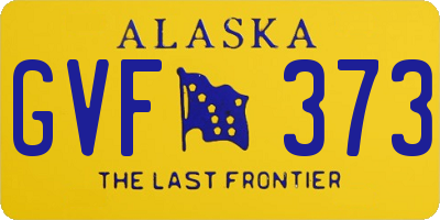 AK license plate GVF373