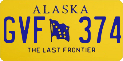 AK license plate GVF374