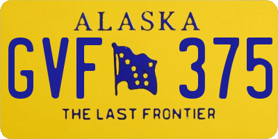 AK license plate GVF375