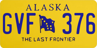 AK license plate GVF376