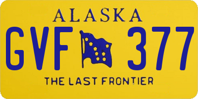 AK license plate GVF377