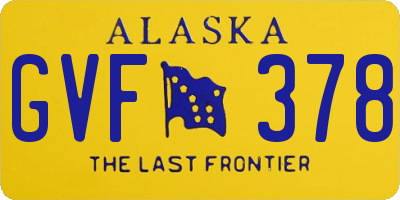 AK license plate GVF378