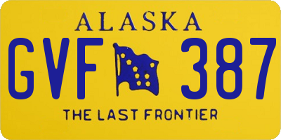 AK license plate GVF387