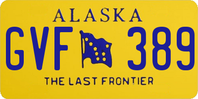 AK license plate GVF389