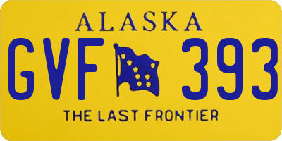 AK license plate GVF393