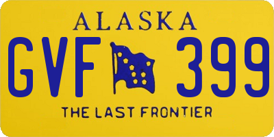 AK license plate GVF399