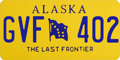 AK license plate GVF402