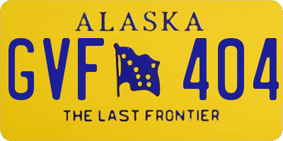 AK license plate GVF404