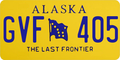 AK license plate GVF405