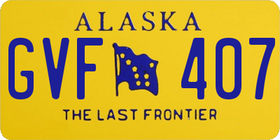 AK license plate GVF407