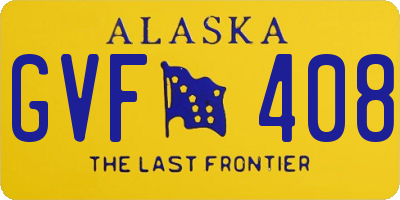 AK license plate GVF408