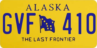 AK license plate GVF410