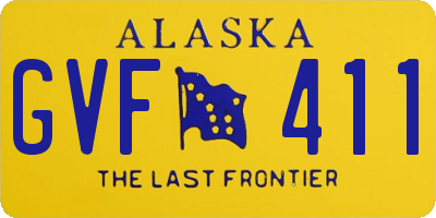 AK license plate GVF411