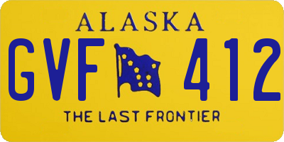 AK license plate GVF412