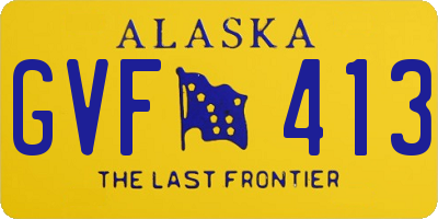 AK license plate GVF413