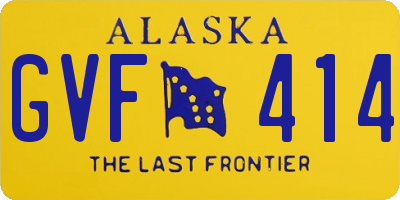 AK license plate GVF414