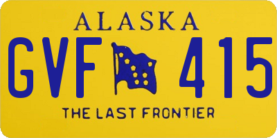 AK license plate GVF415