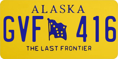 AK license plate GVF416