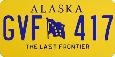 AK license plate GVF417