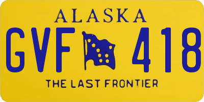 AK license plate GVF418