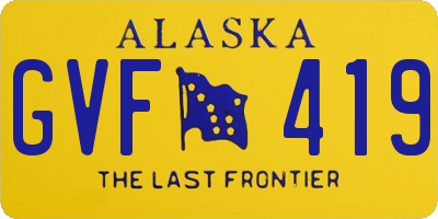 AK license plate GVF419