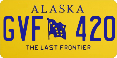 AK license plate GVF420