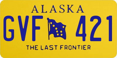 AK license plate GVF421