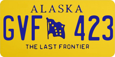 AK license plate GVF423