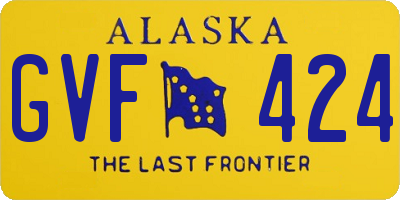 AK license plate GVF424