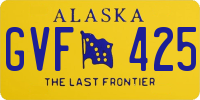 AK license plate GVF425