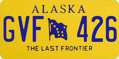 AK license plate GVF426