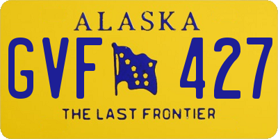 AK license plate GVF427