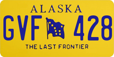 AK license plate GVF428