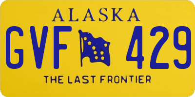 AK license plate GVF429